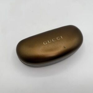Authentic Gucci Empty Hard Case Sunglasses Eyeglasses Gold